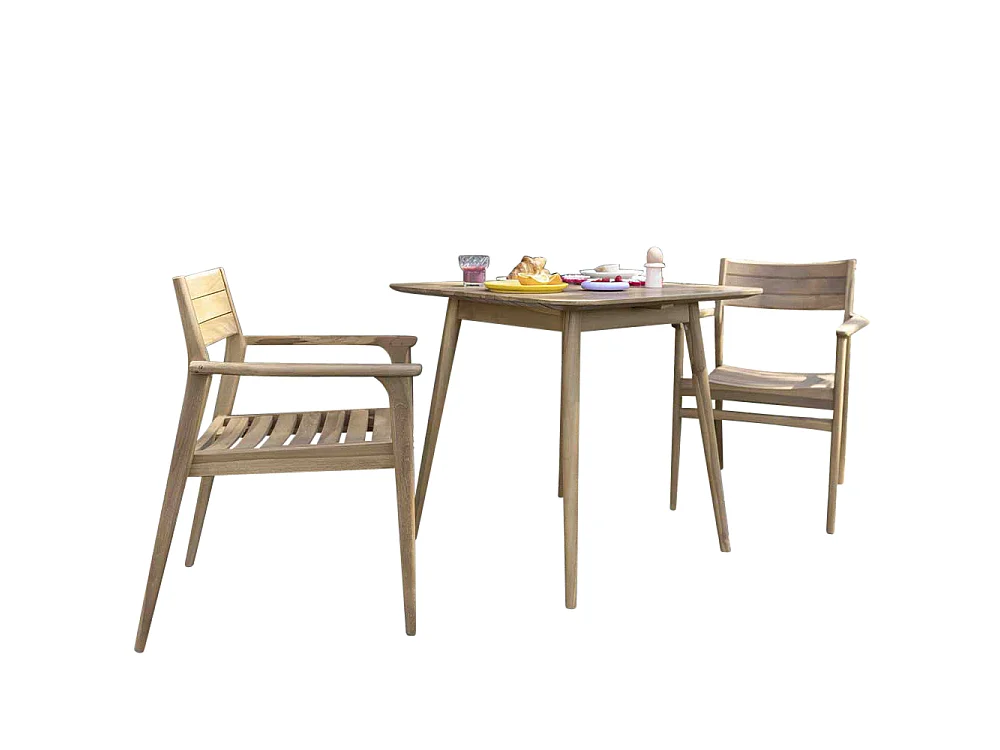 Set di mobili da giardino in teak massello 2/4 pers.