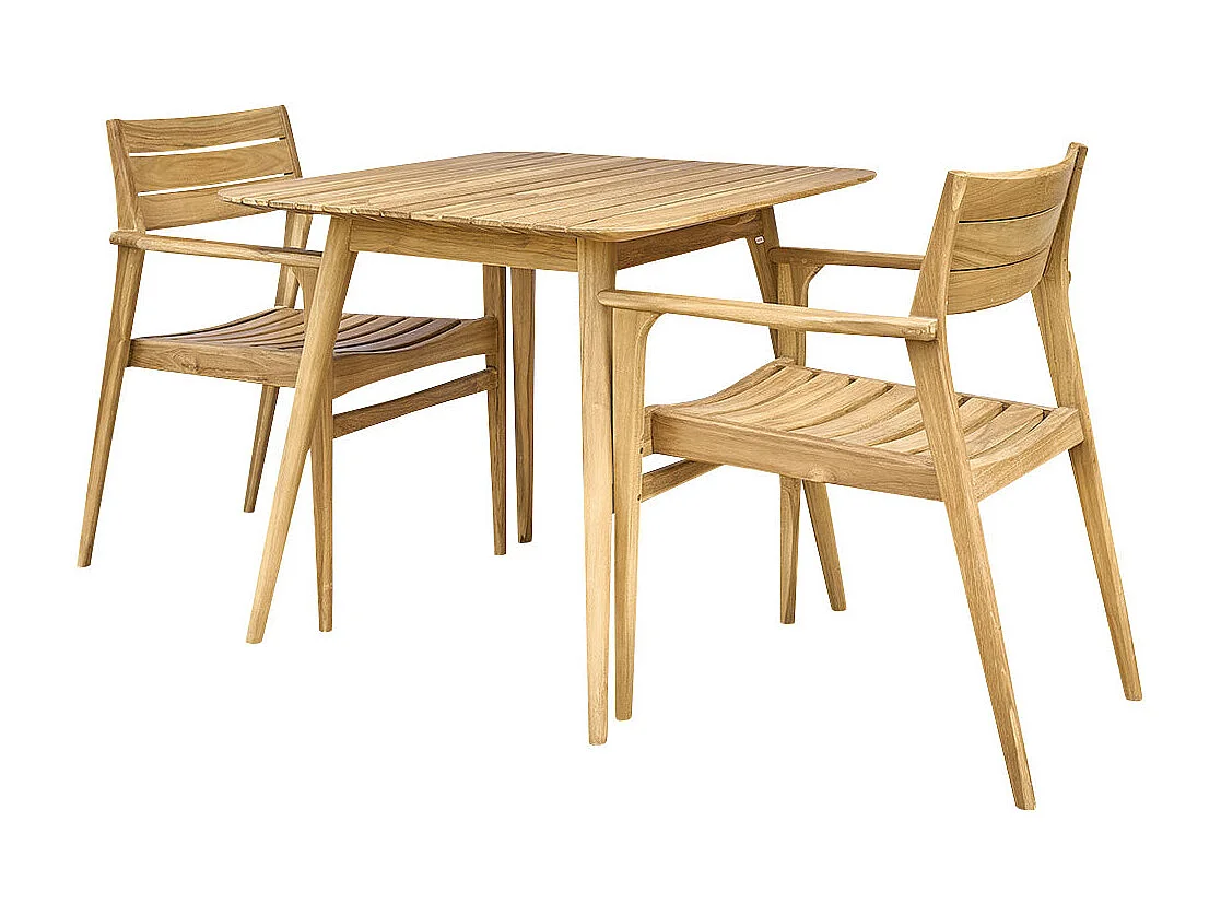 Salon de jardin en teck massif 2/4 places