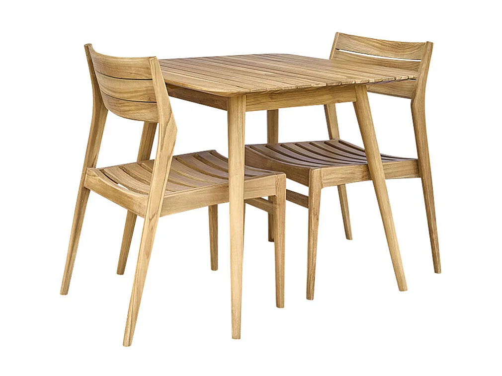Set di mobili da giardino in teak massello 2/4 pers.