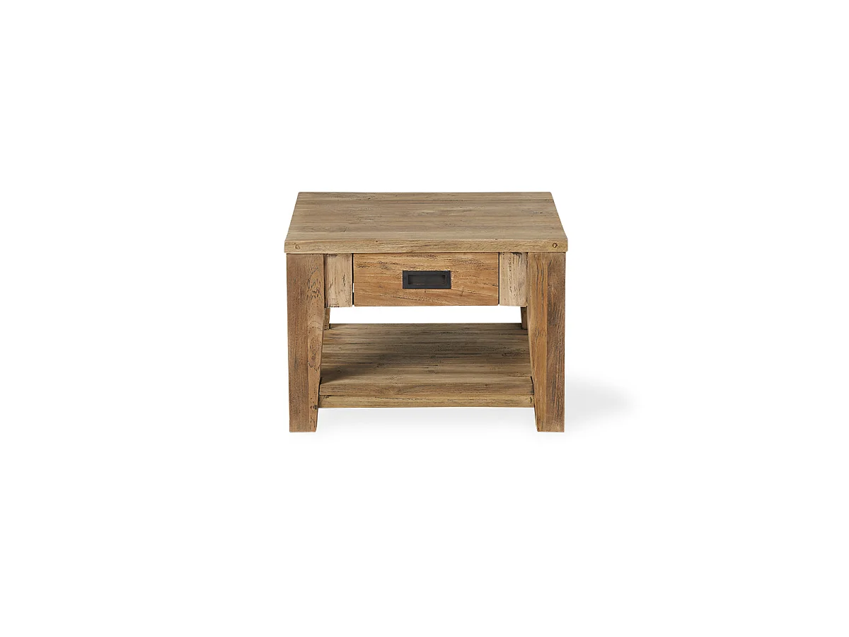 Table basse en bois de teck recyclé 60 cm
