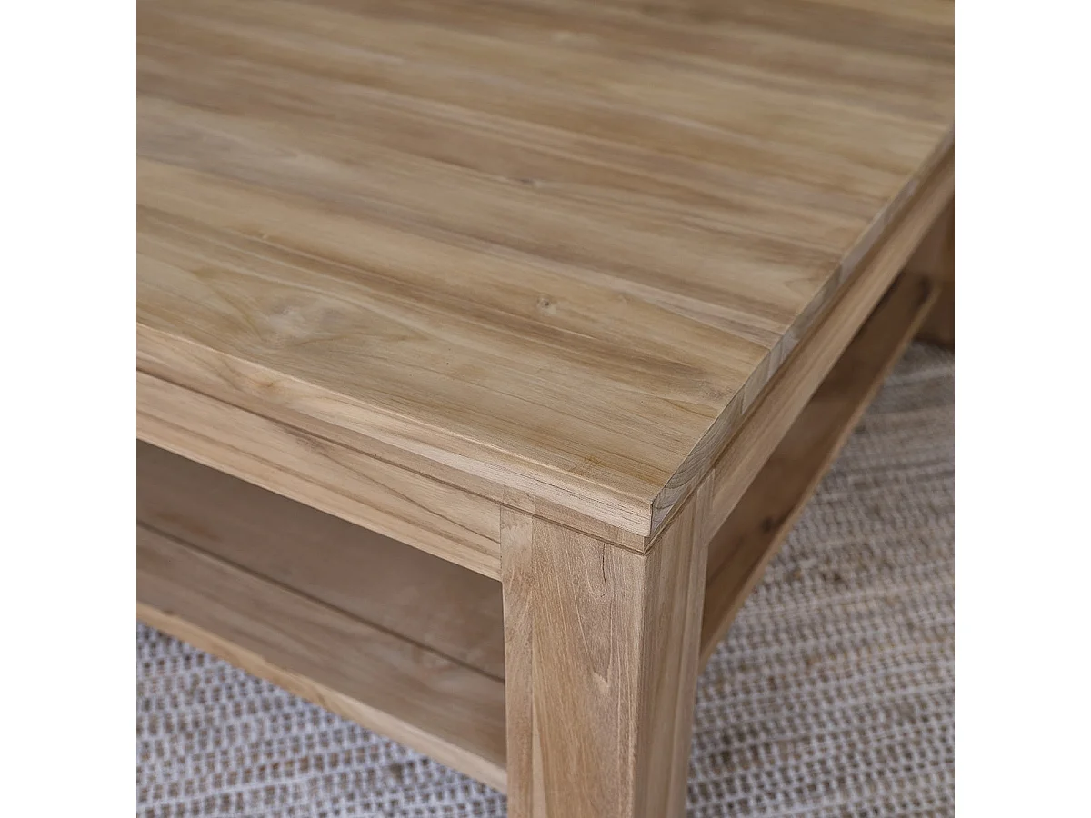 Table basse en teck massif 100 cm