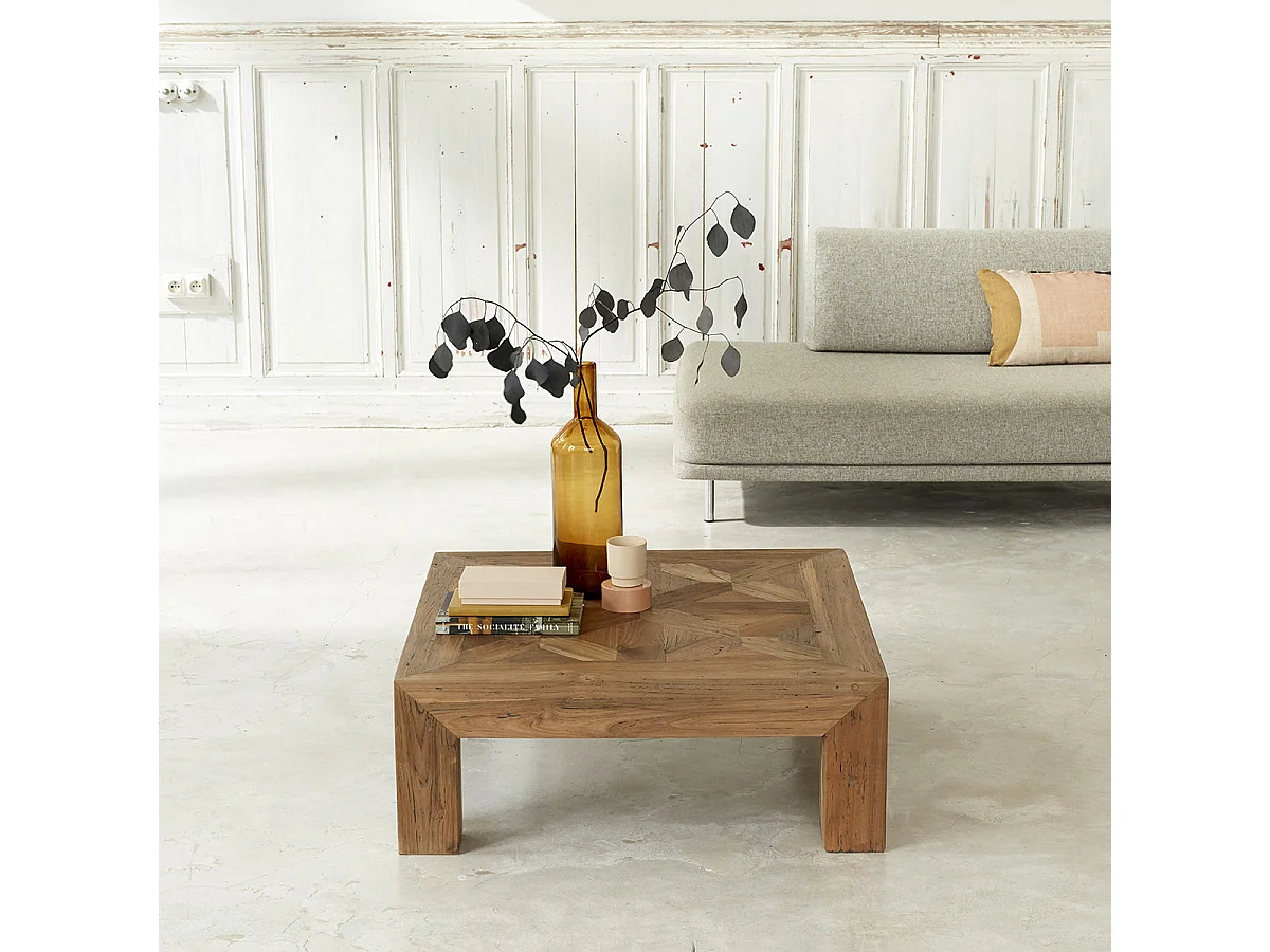 Table basse en teck recyclé massif