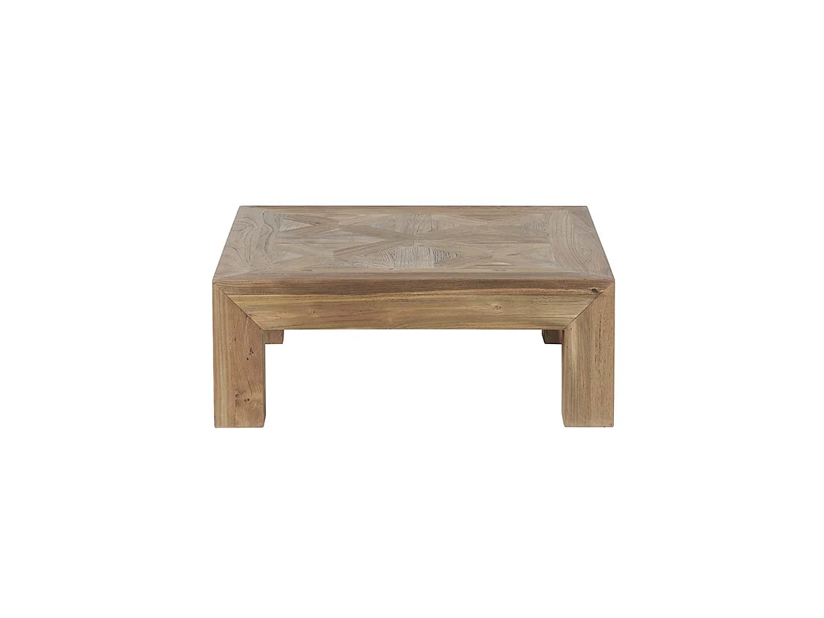 Table basse en bois de teck recyclé 80 cm