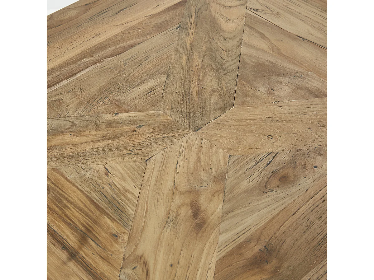 Table basse en bois de teck recyclé 80 cm