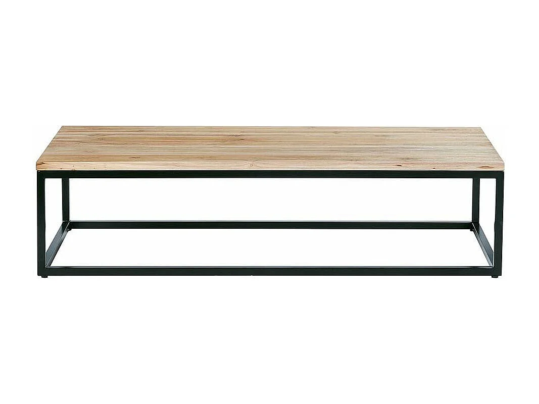 Table basse en teck massif et métal