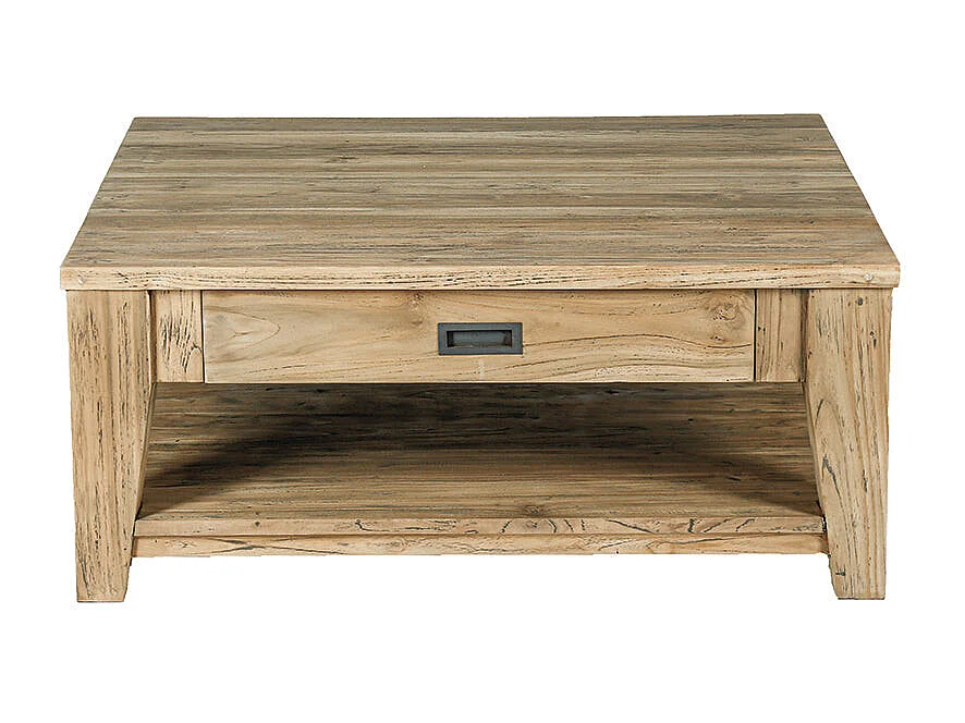 Mesa de centro en teca reciclada maciza