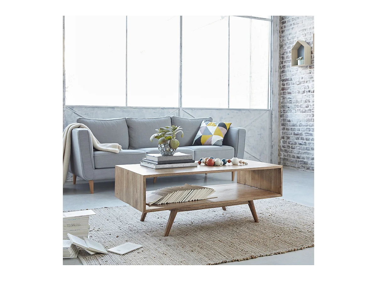 Table basse en mindi massif 120 cm
