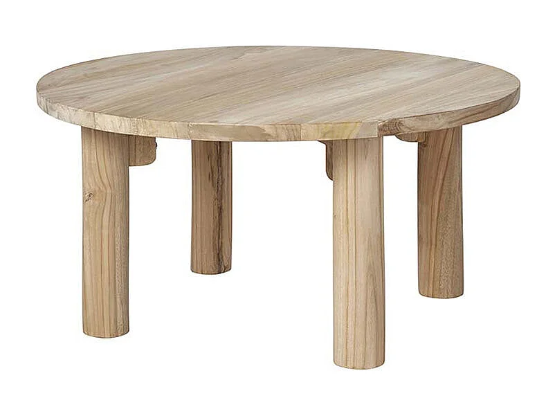 Table basse en teck massif 80 cm