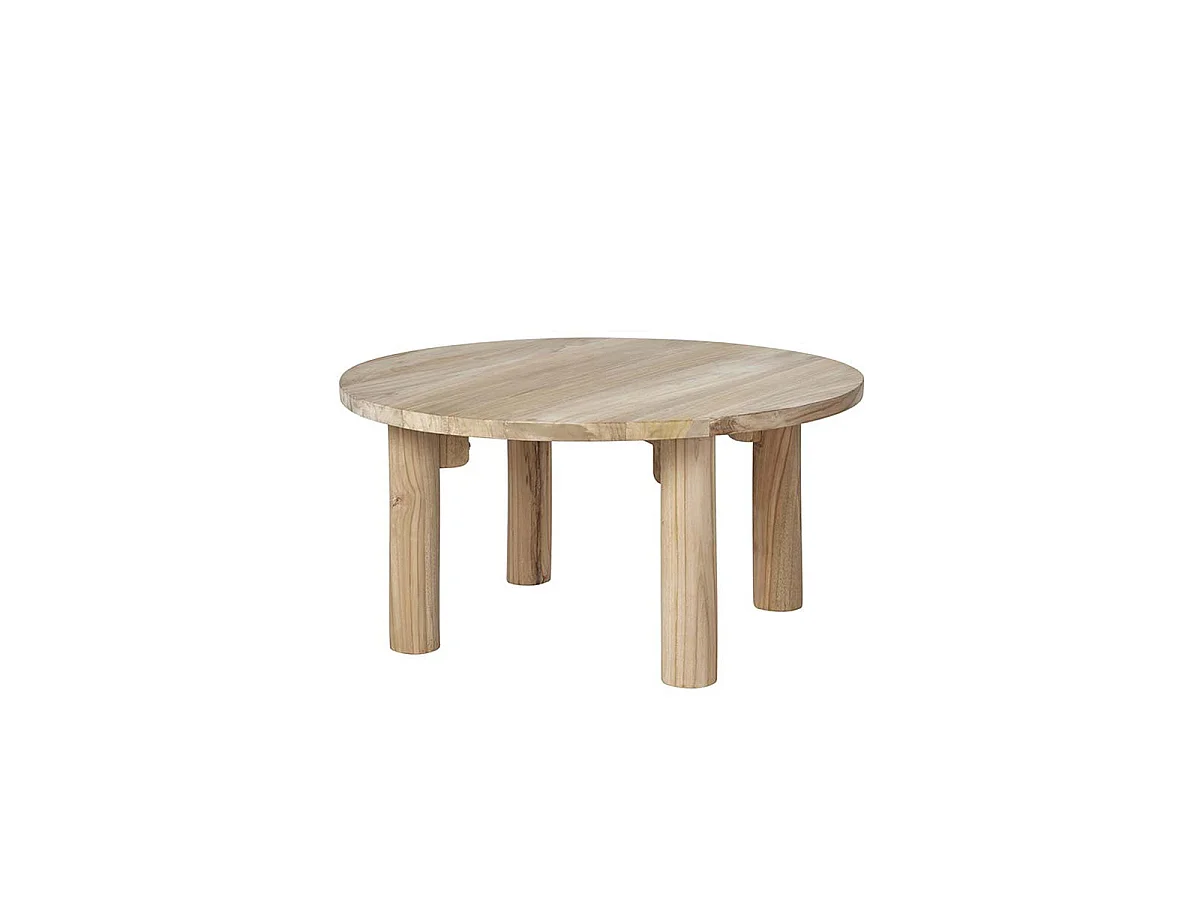 Table basse en teck massif 80 cm