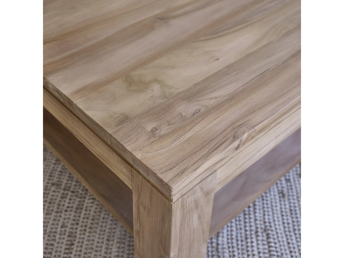 Mesa baja de teca maciza