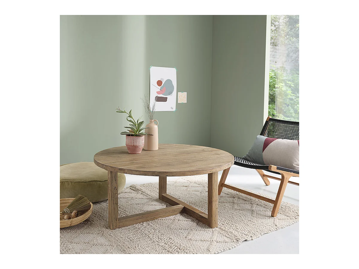 Table basse en teck recyclé massif