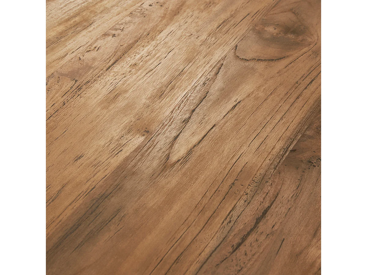 Table basse en bois de teck recyclé 100 cm