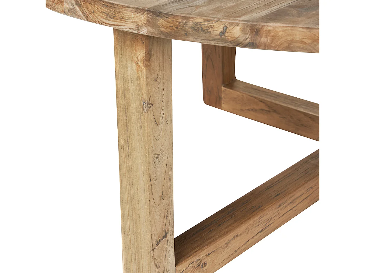 Table basse en bois de teck recyclé 100 cm