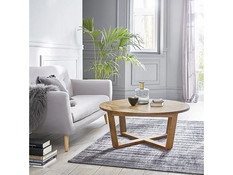 Table basse en mindi massif ronde