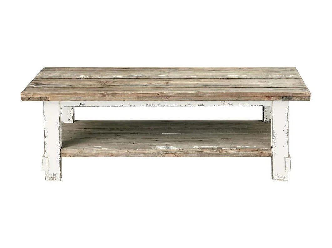 Mesa de centro en teca pino maciza