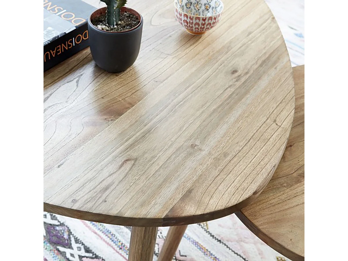 Tavolino in legno mindi 100