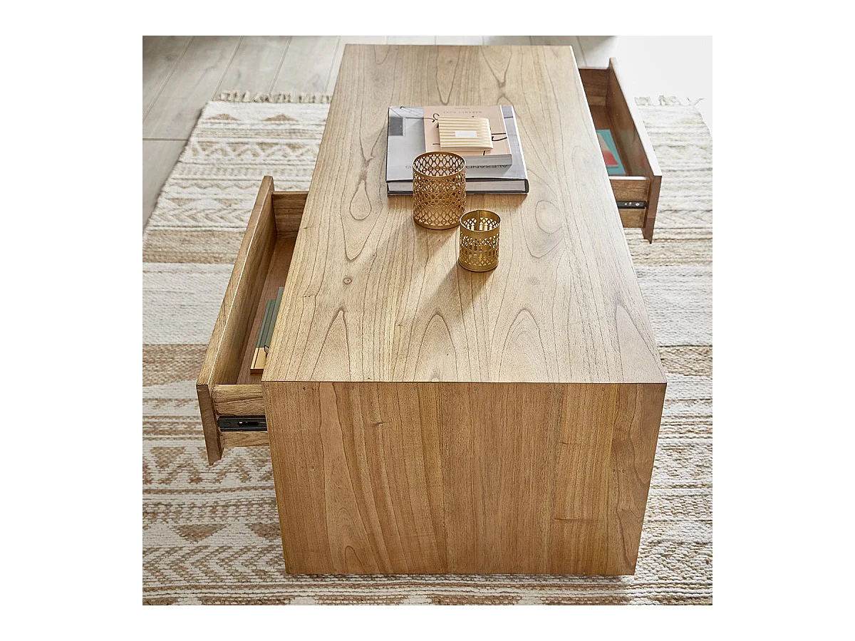 Tavolino in legno massello di mindi
