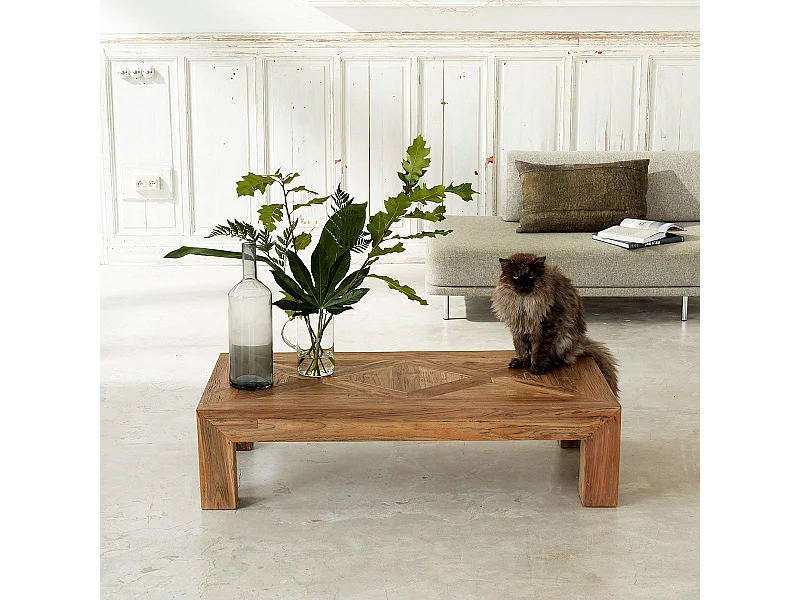 Tavolino in legno di teak riciclato