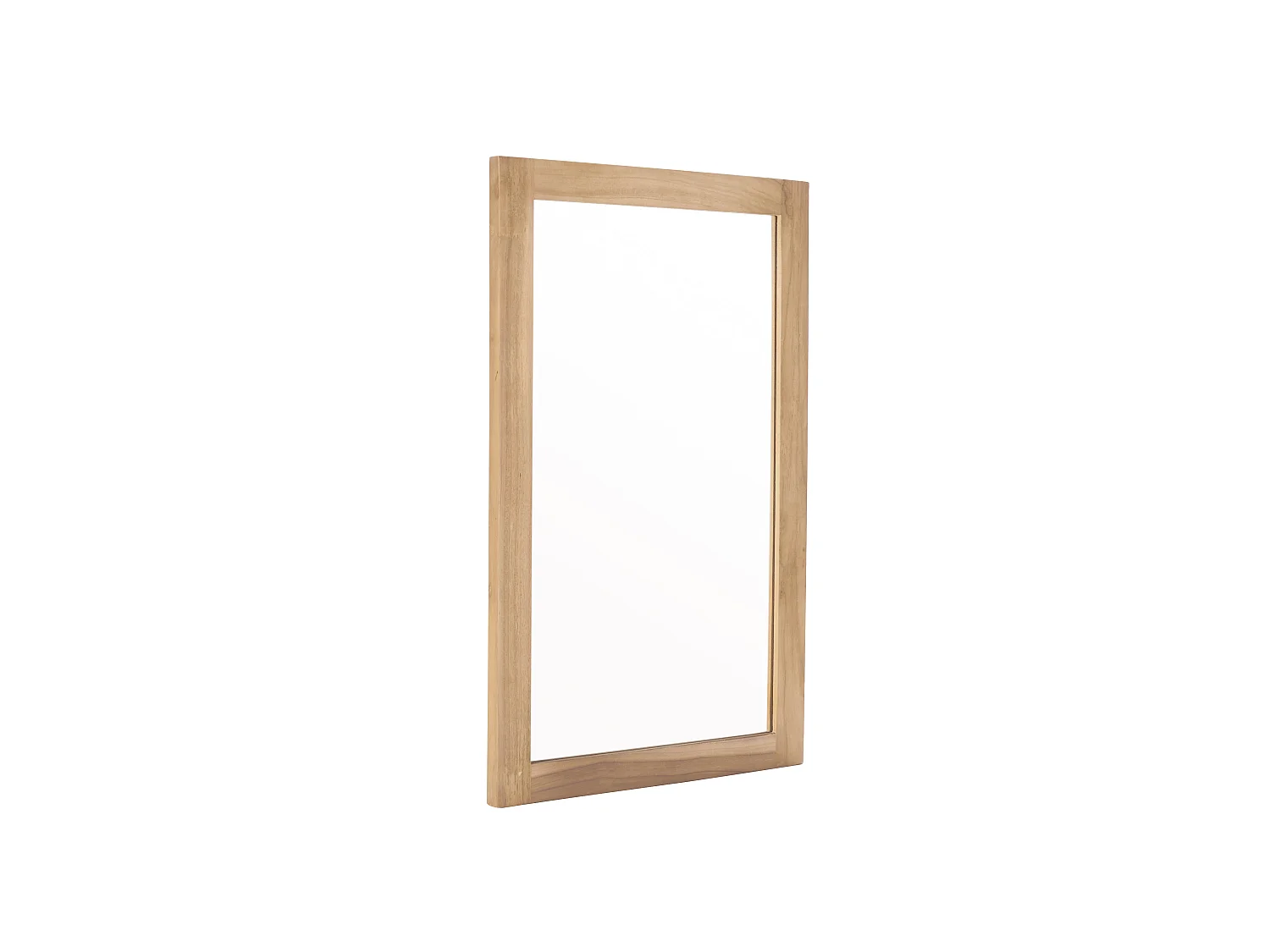 Specchio rettangolare in teak massello 50x80 cm