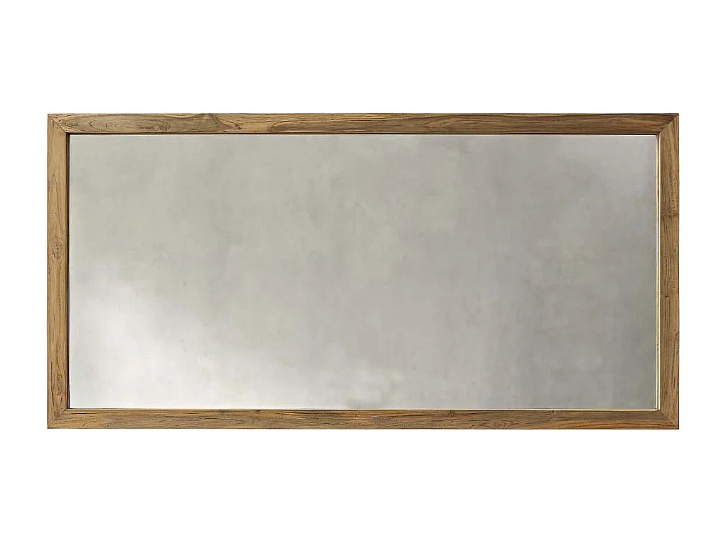Espejo rectangular de madera de teca reciclada maciza