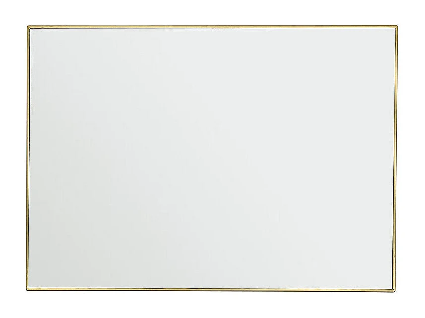 Miroir rectangulaire en métal doré