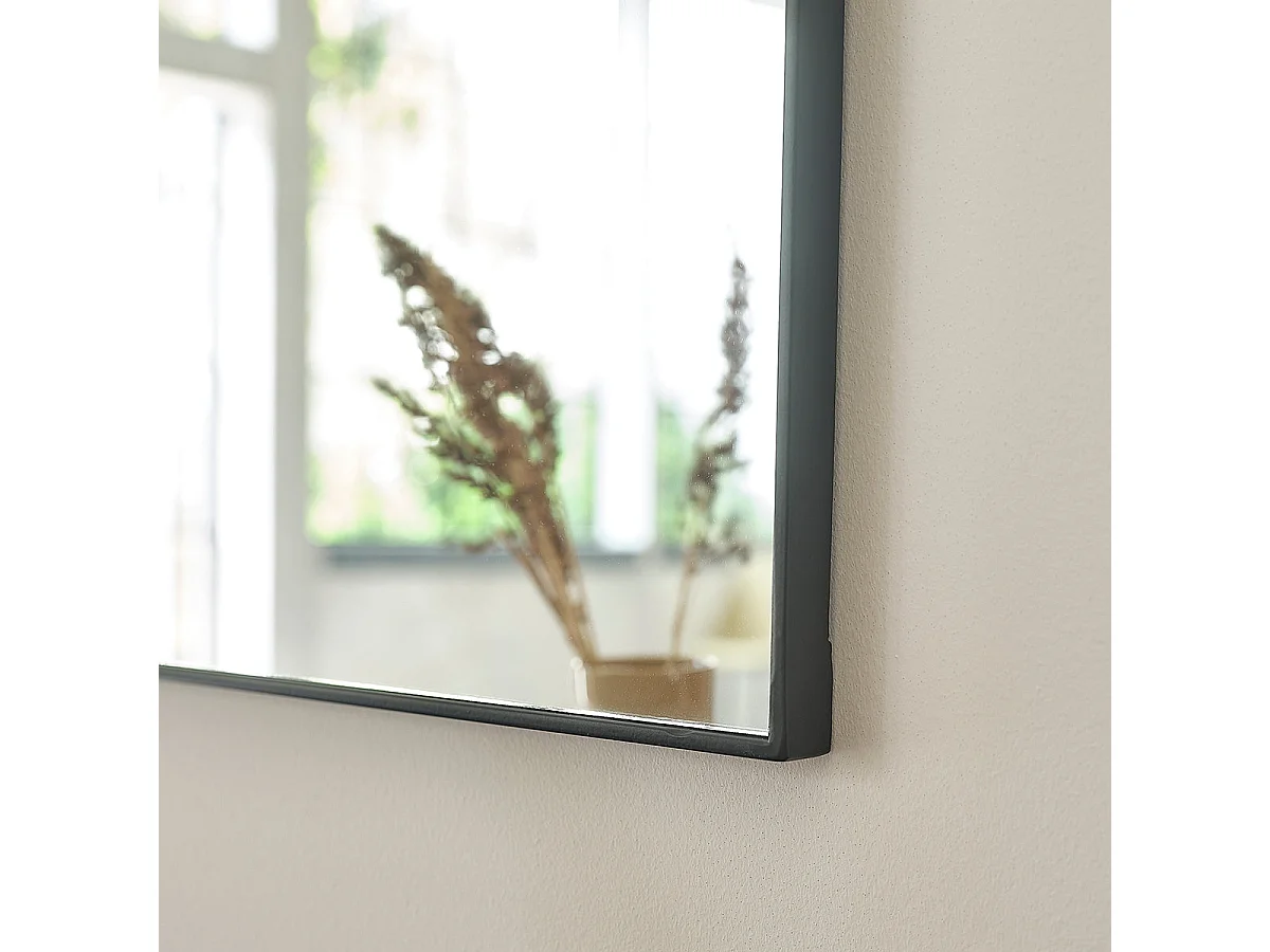 Specchio rettangolare in metallo