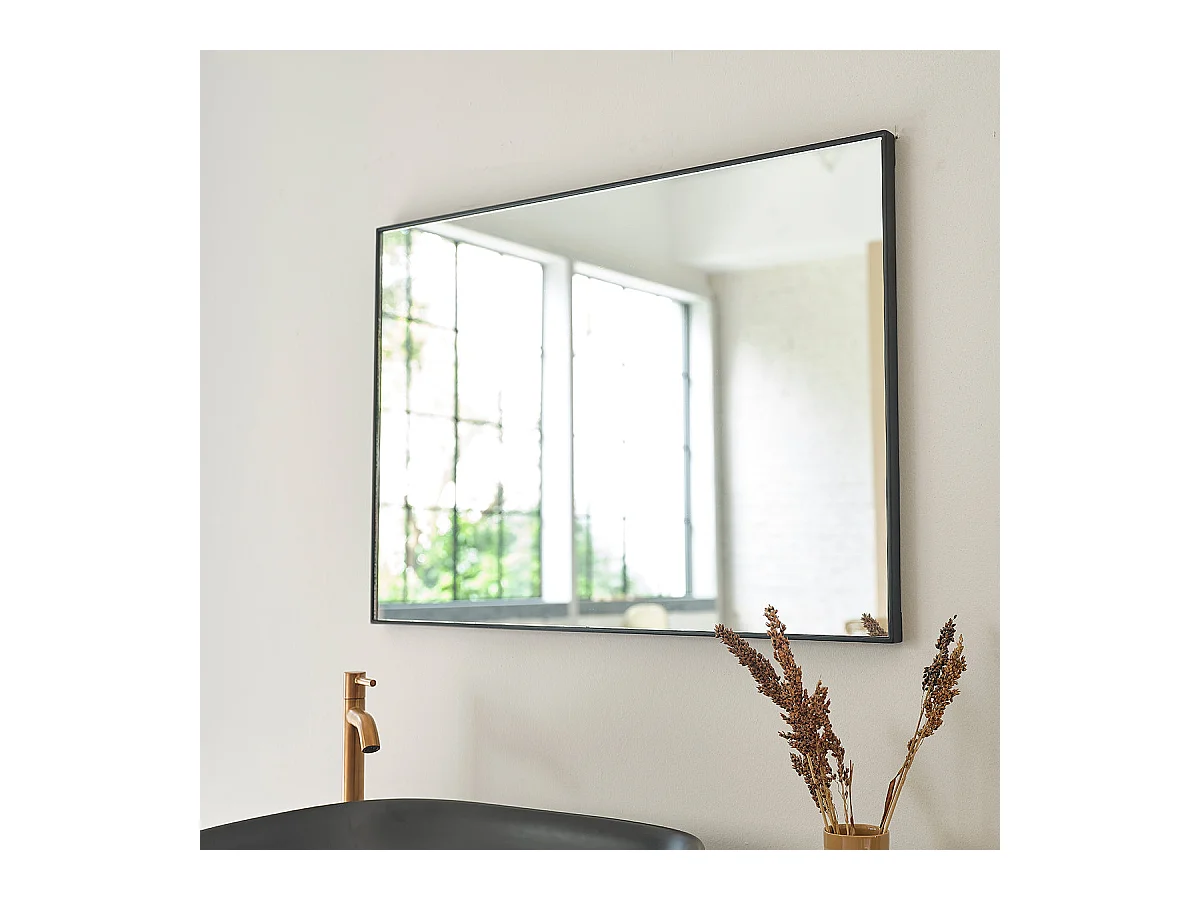 Espejo rectangular de metal