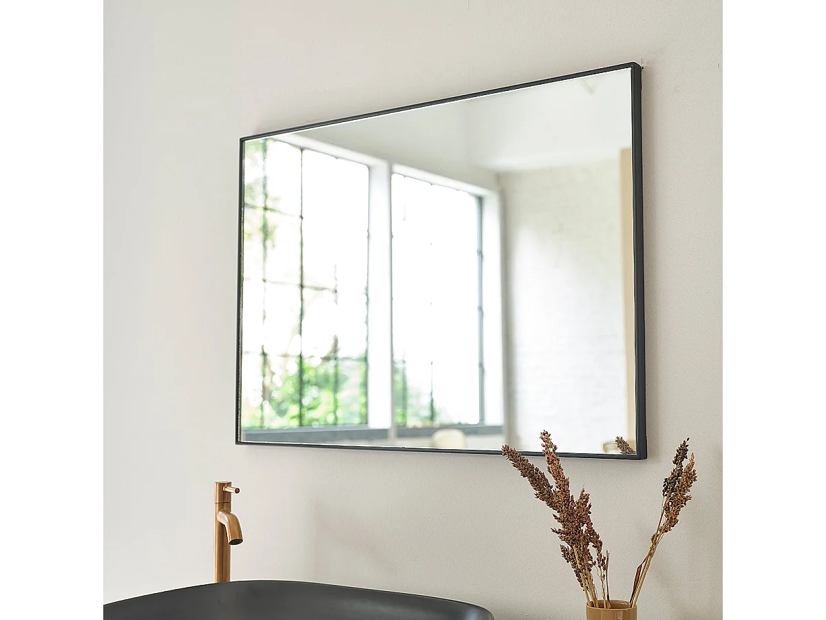 Espejo rectangular de metal