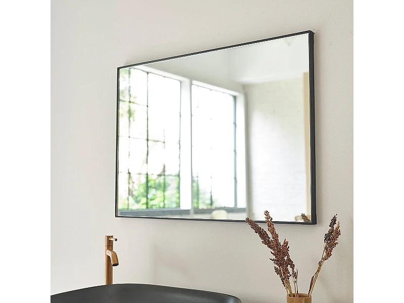 Espejo rectangular de metal