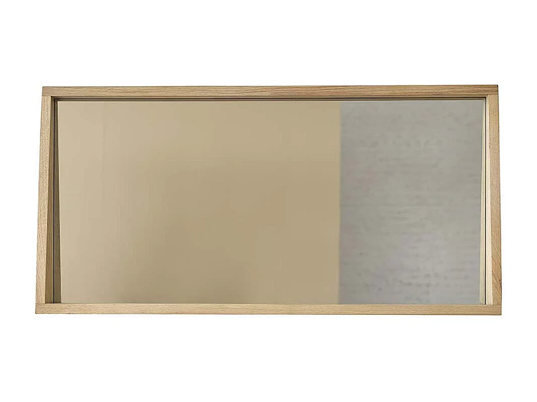 Specchio rettangolare in legno massello di rovere