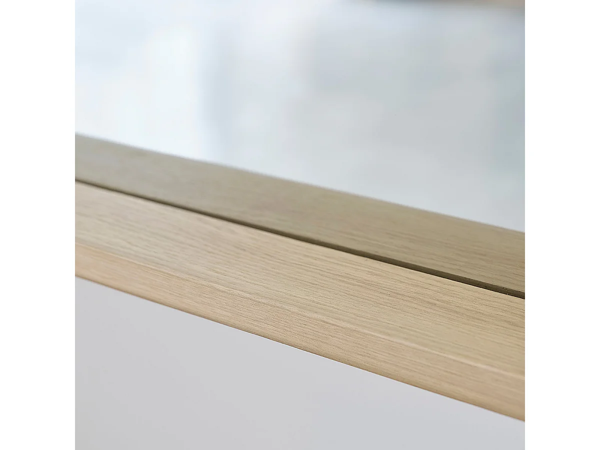 Specchio rettangolare in legno massello di rovere