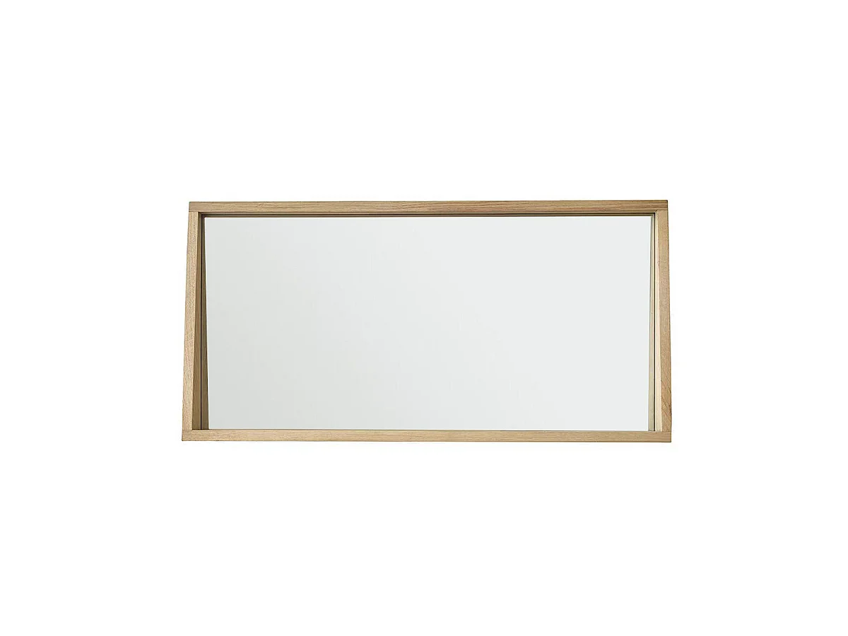Espejo rectangular de roble macizo