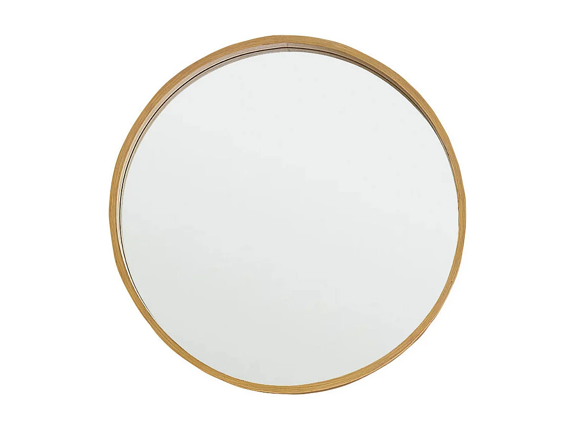 Miroir en chêne massif rond 50 cm