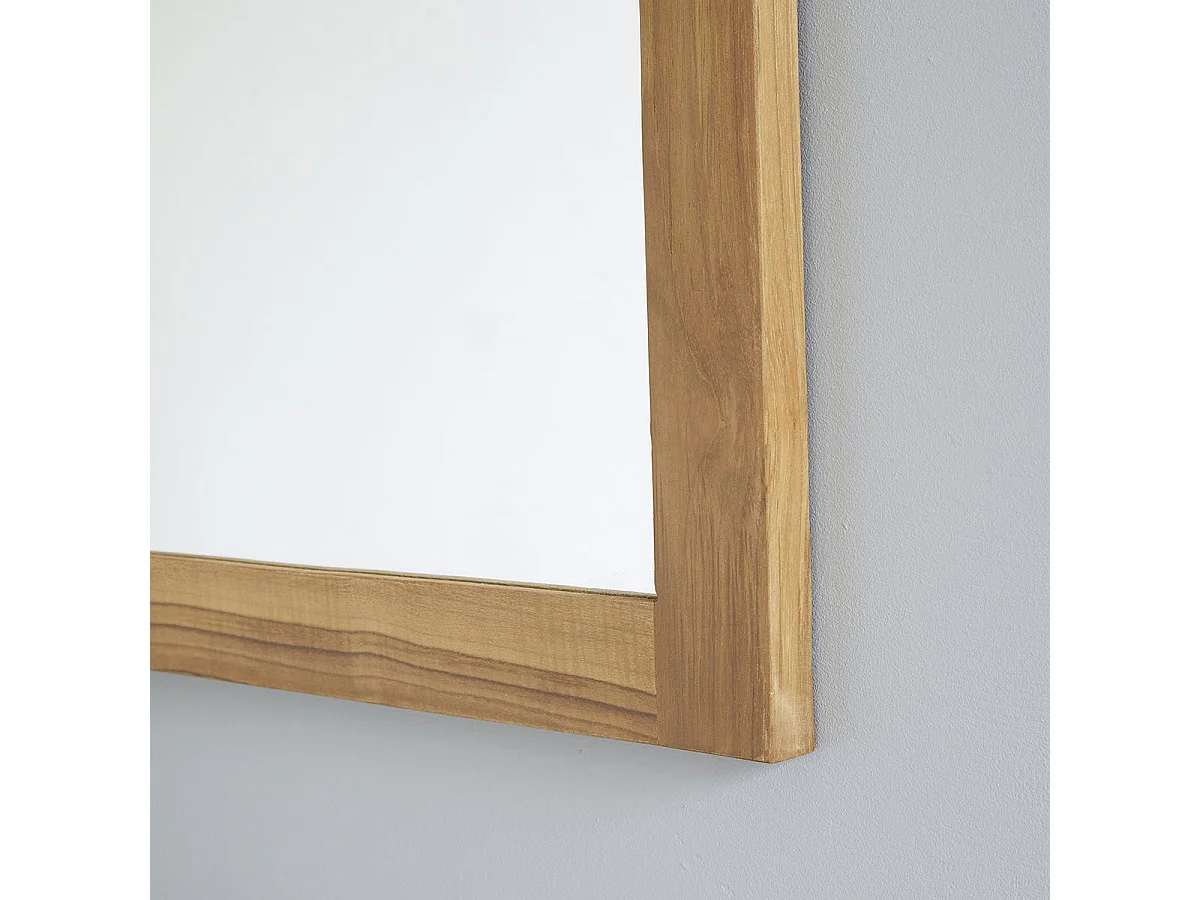 Specchio rettangolare in legno teak 150