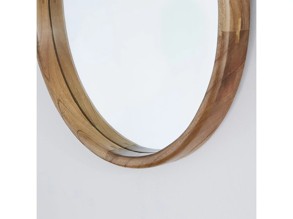 Miroir en mindi massif rond 50 cm