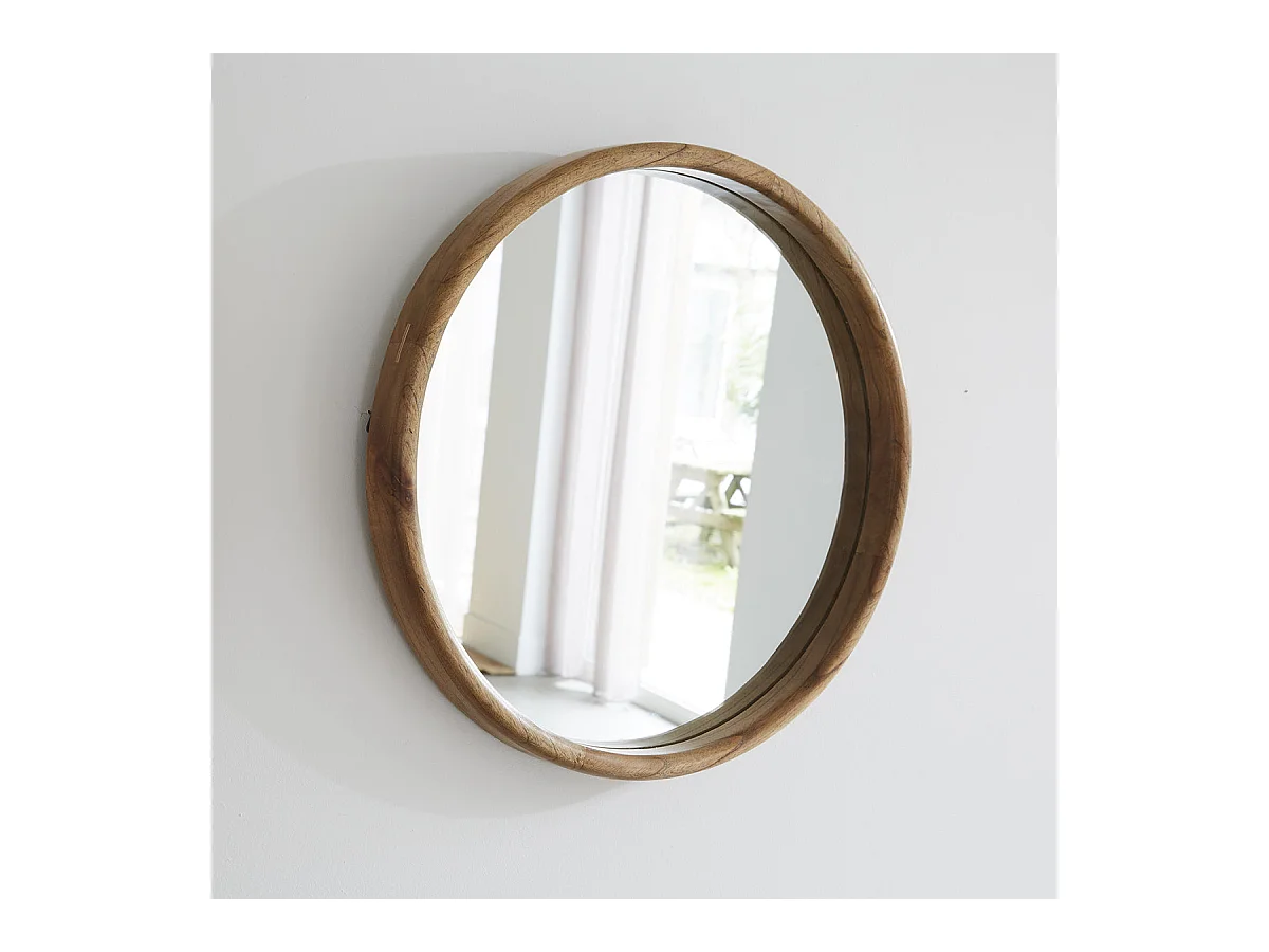 Miroir en mindi massif rond 50 cm