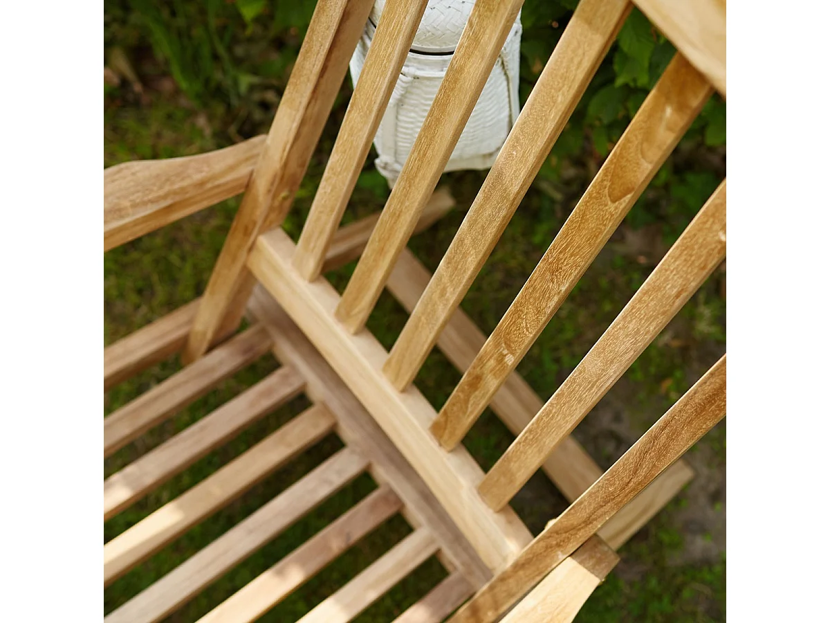 Set di 2 sdraio in legno massello di teak