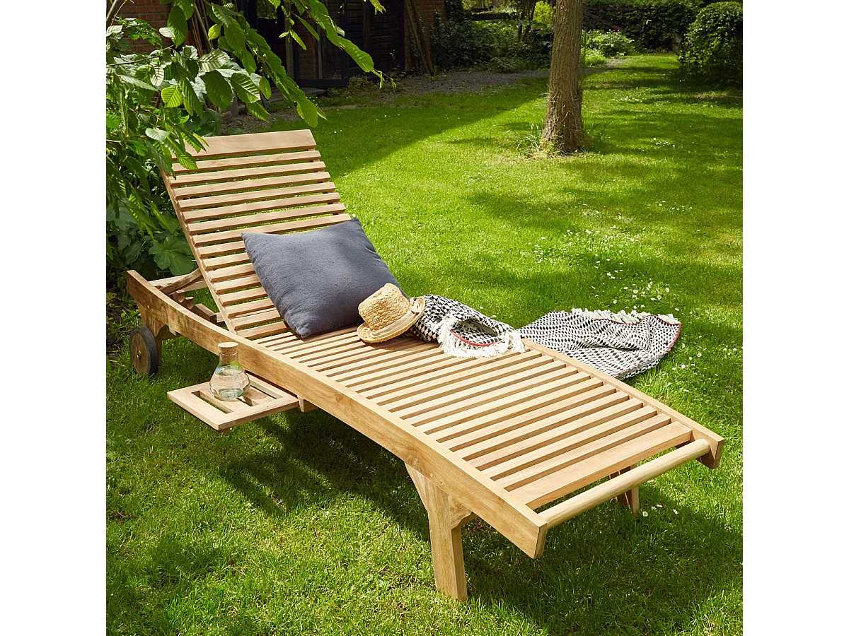 Lettino in legno di teak