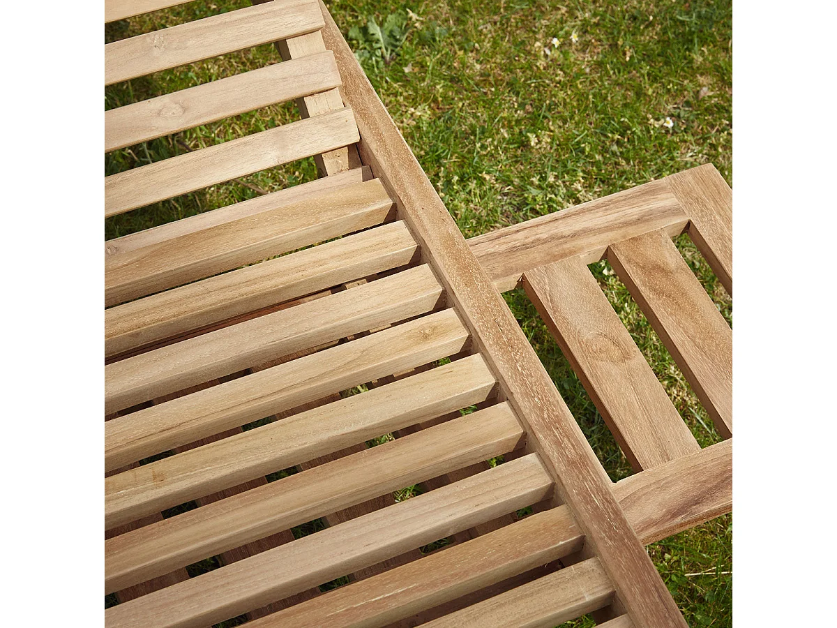 Bain de soleil en bois teck massif