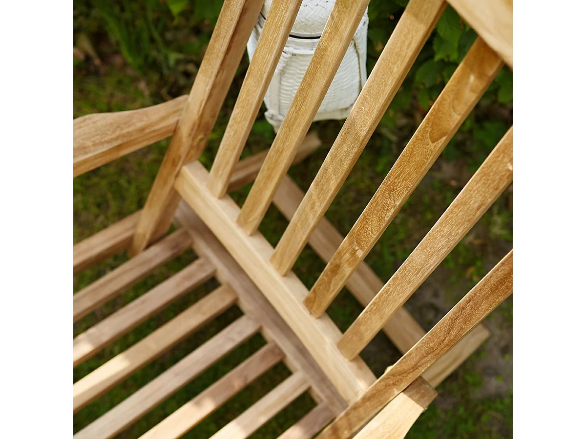 Sedia da giardino pieghevole in teak massello