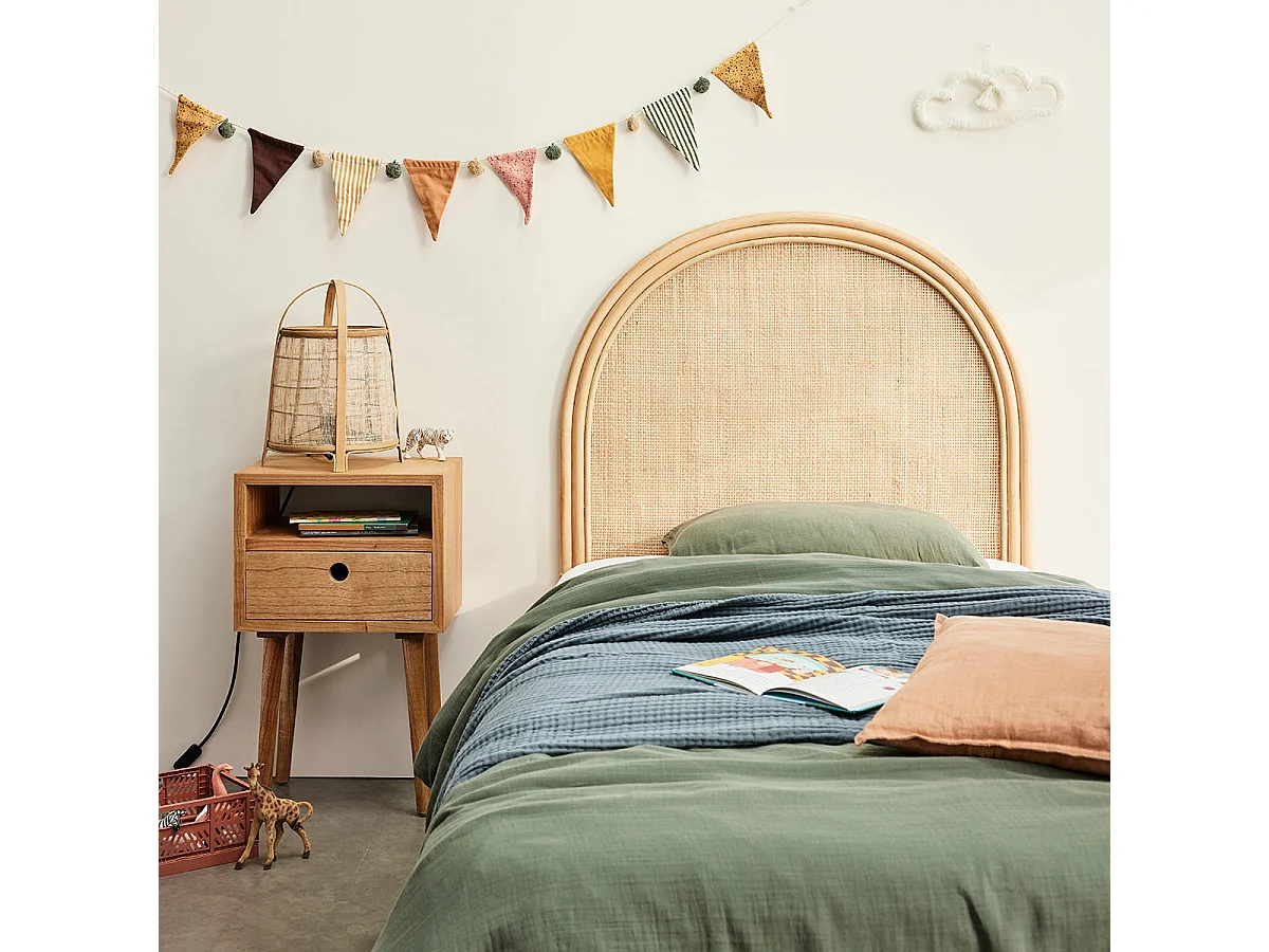 Testiera in rattan e cannage 90 cm