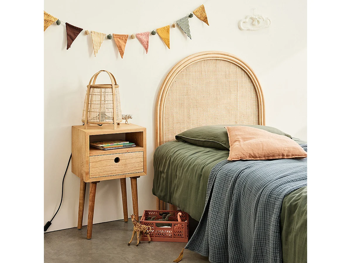 Testiera in rattan e cannage 90 cm