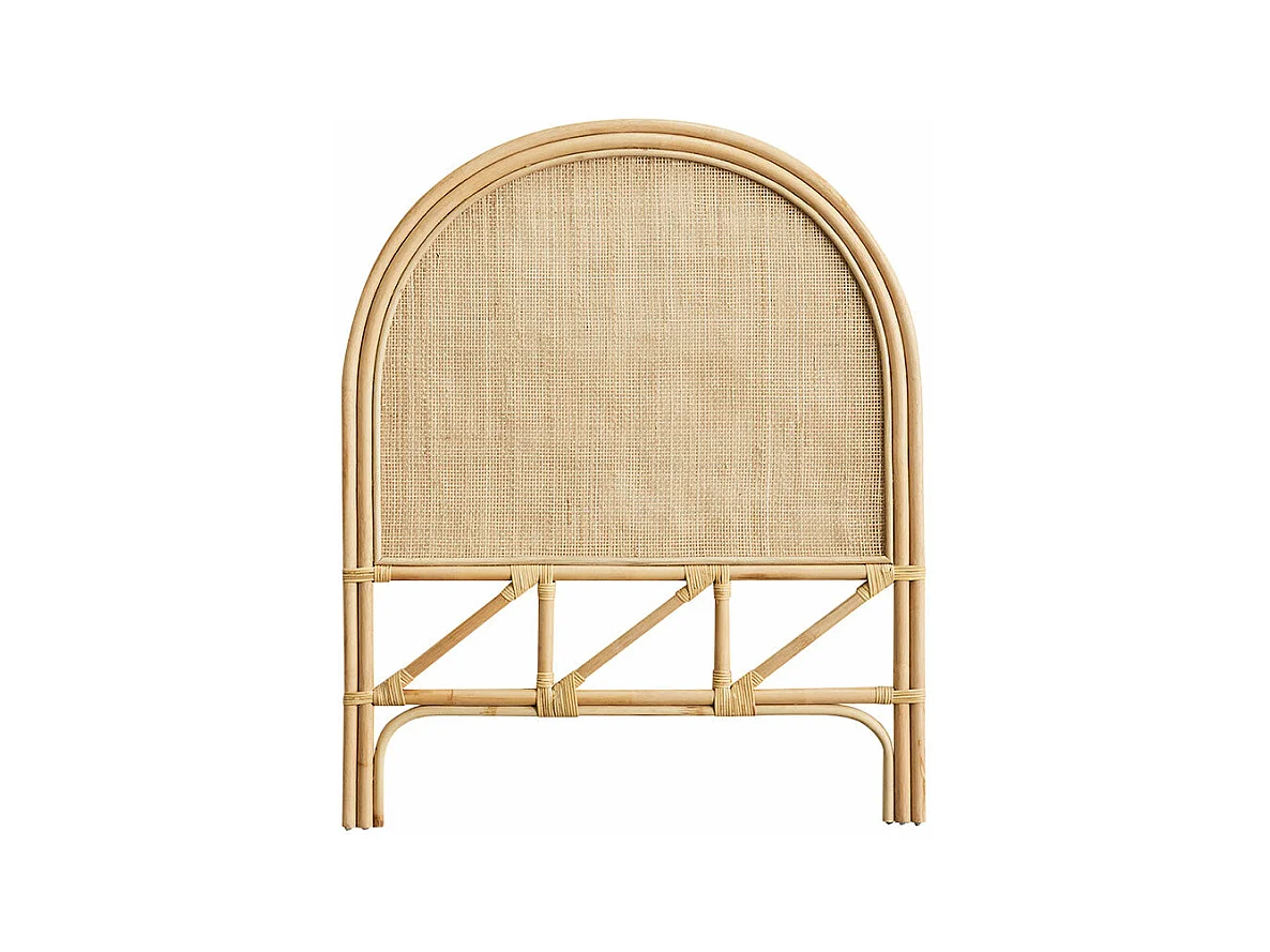 Cabecero de cama de ratán y rejilla 90 cm