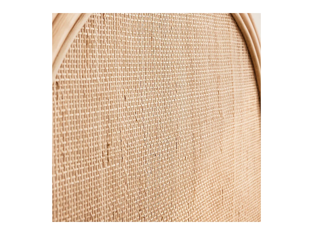 Cabecero de cama de ratán y rejilla 90 cm