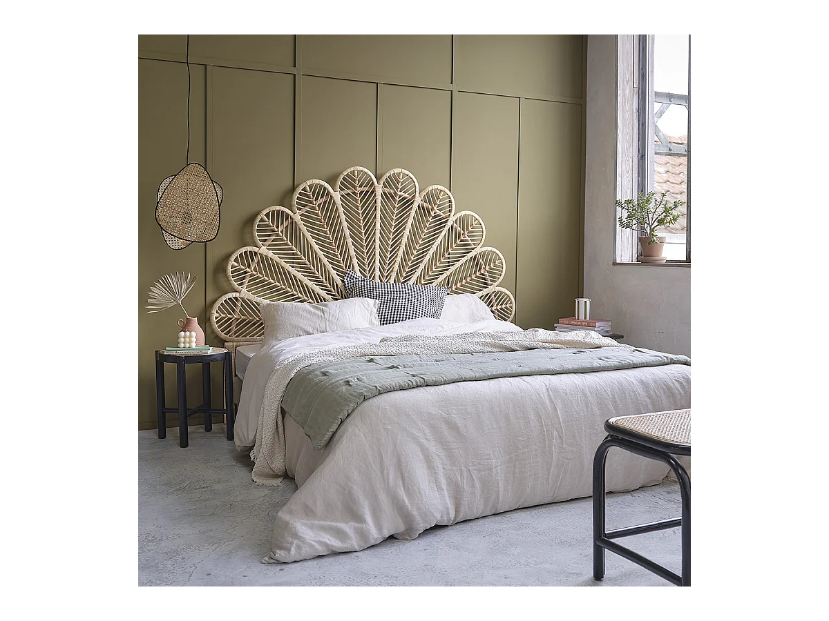 Tête de lit en rotin naturel 180 cm