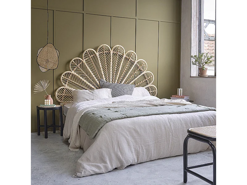 Tête de lit en rotin naturel 180 cm