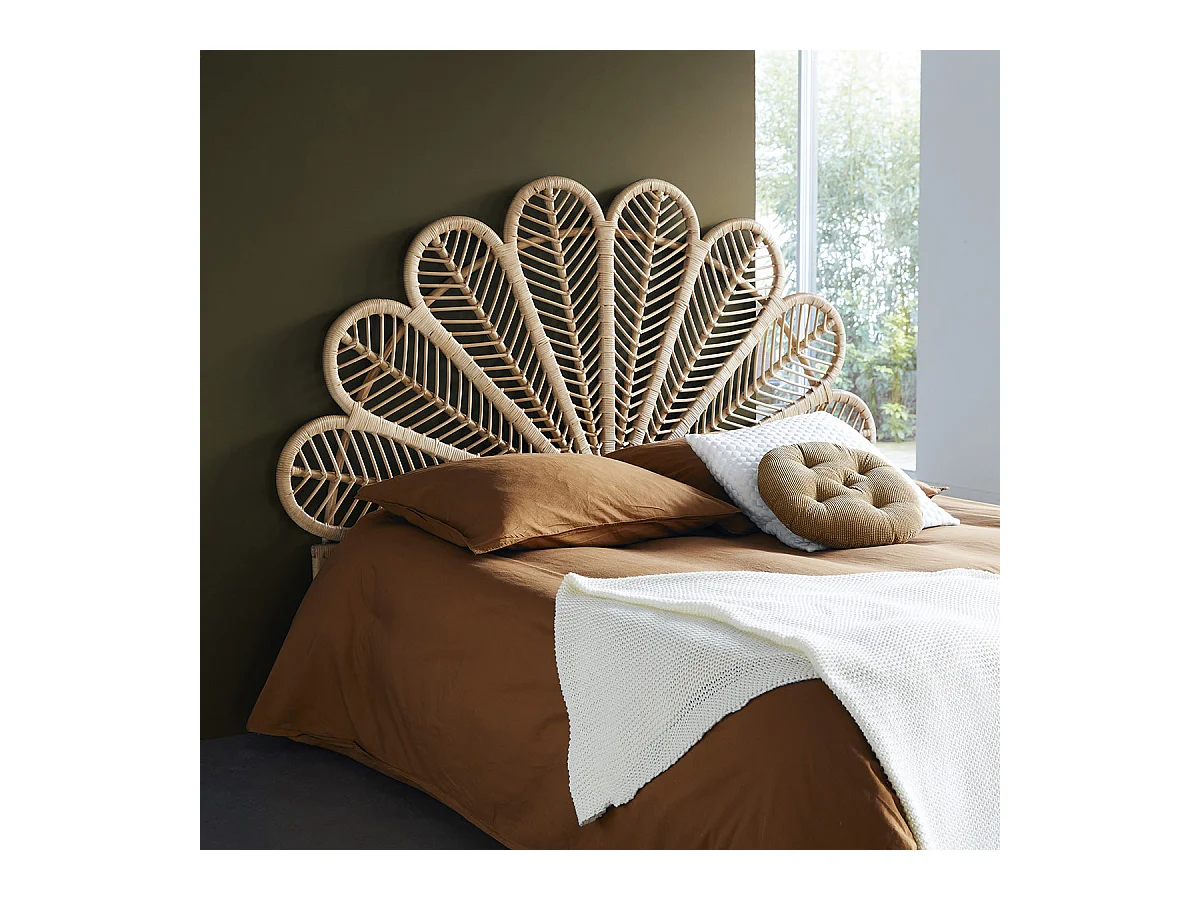Cabecero de cama de ratán 160 cm