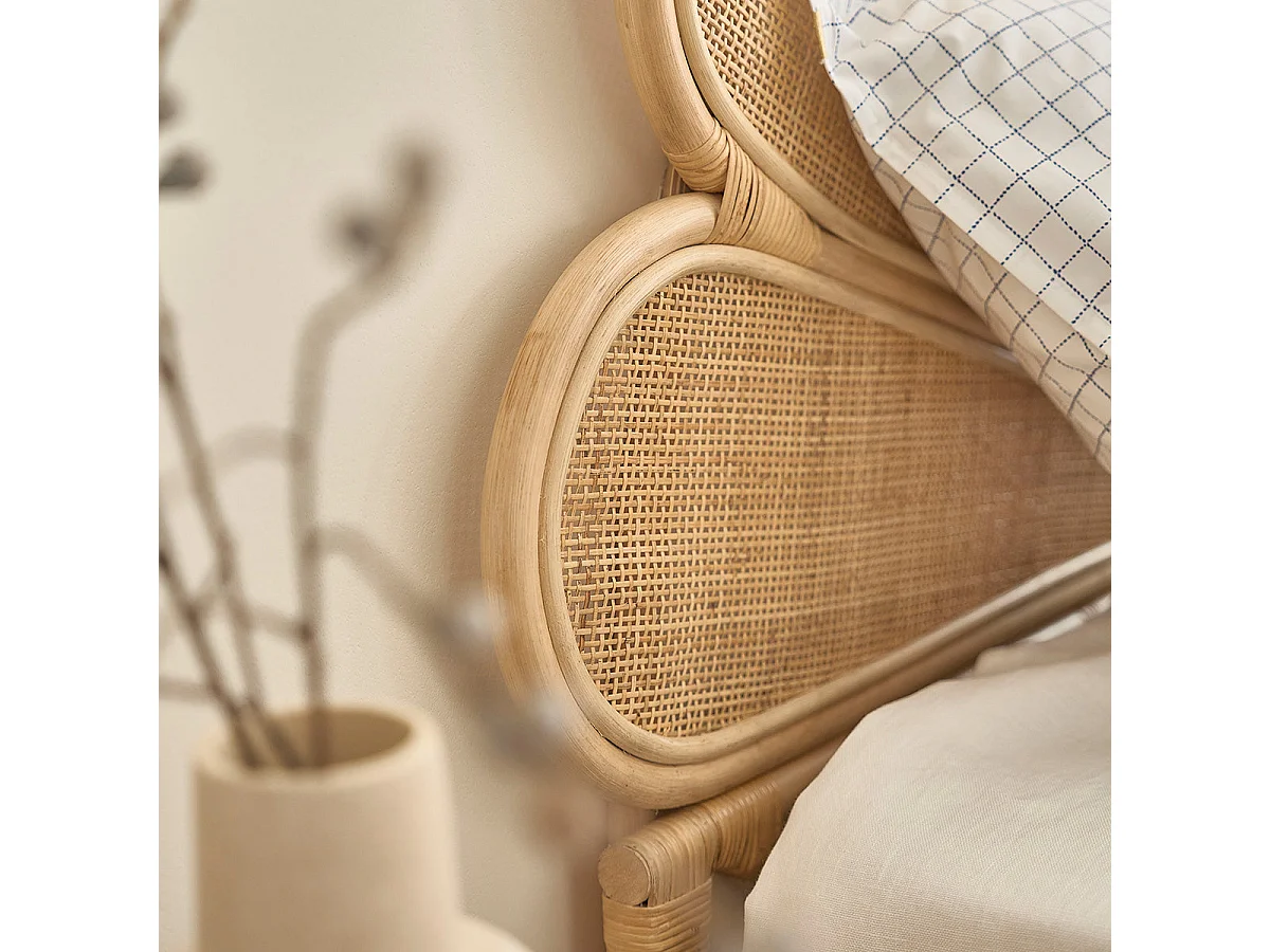 Tête de lit en rotin et cannage 180 cm