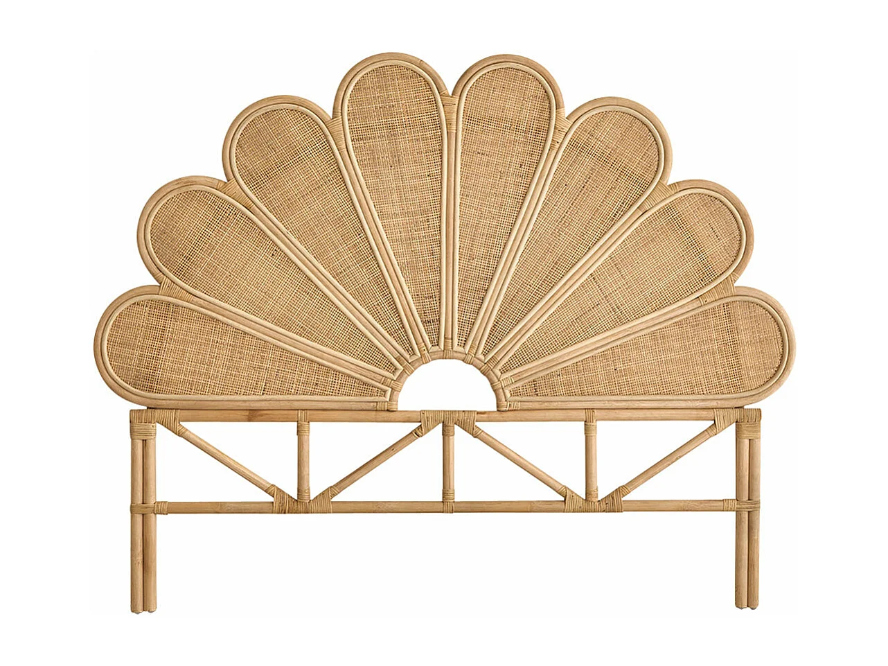 Tête de lit en rotin et cannage 140 cm