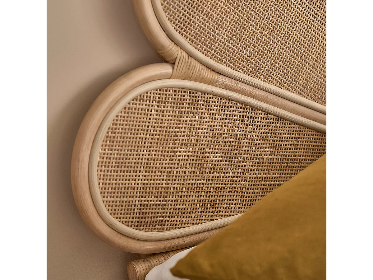 Tête de lit en rotin et cannage 140 cm